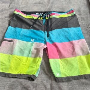 Hurley Men's Colorful Striped Board Shorts